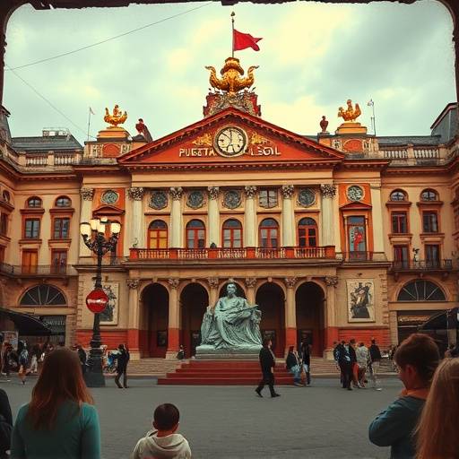 Fotografía antigua de la Puerta del Sol en Madrid que se utiliza como imagen promocional del documental 'Madrid en el Tiempo'.